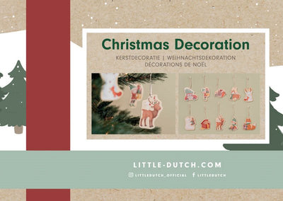 Little Dutch - Christmas Hanging Ornaments Wooden - Swanky Boutique