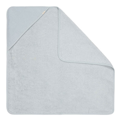 Little Dutch - Towel with Hood 75x75cm Pure Soft Blue - Swanky Boutique