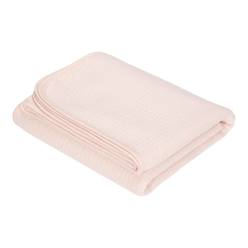 Little Dutch -  Bassinet Summer Blanket Cotton 110x140cm Pure Soft Pink - Swanky Boutique
