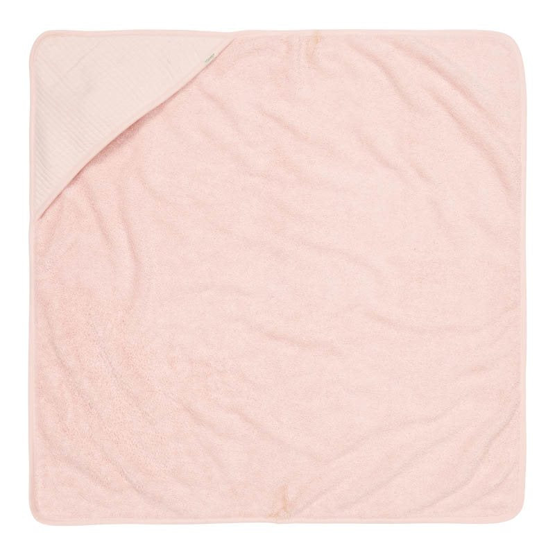 Little Dutch - Towel with Hood 75x75cm Pure Soft Pink - Swanky Boutique
