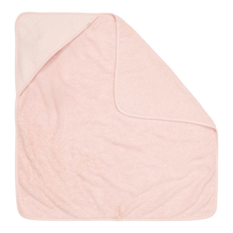 Little Dutch - Towel with Hood 75x75cm Pure Soft Pink - Swanky Boutique