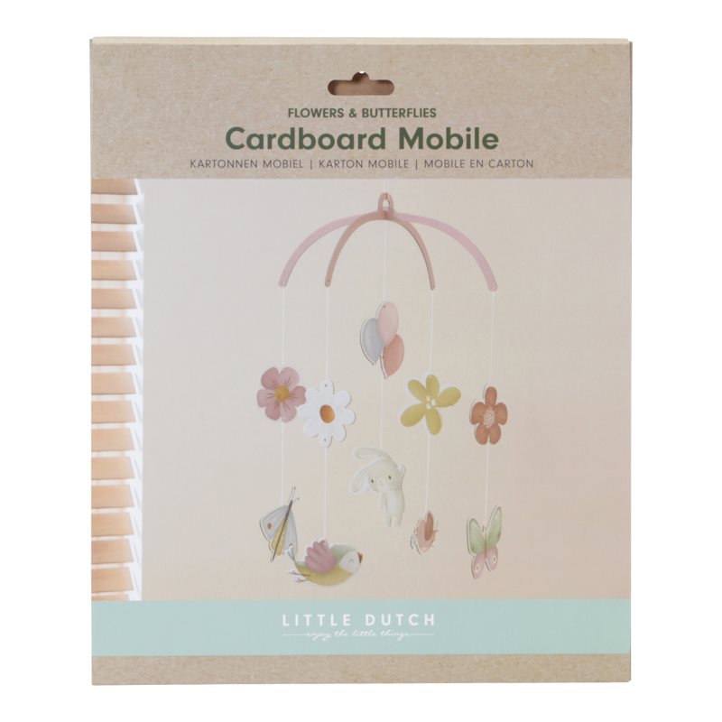 Cot Mobile, Cardboard - Flowers & Butterflies
