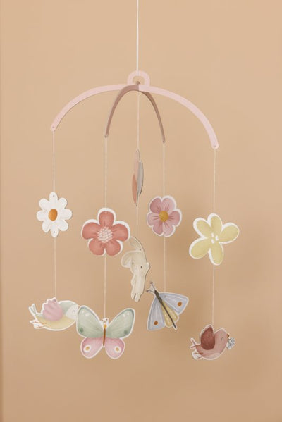 Cot Mobile, Cardboard - Flowers & Butterflies