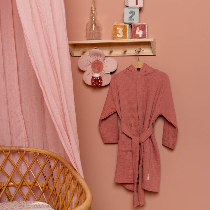 Little Dutch - Bath Robe Cotton Pure Pink Blush - Swanky Boutique