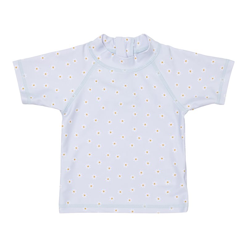 Little Dutch - Swim T Shirt Short Sleeves Blue Daisies UPF 50+ - Swanky Boutique