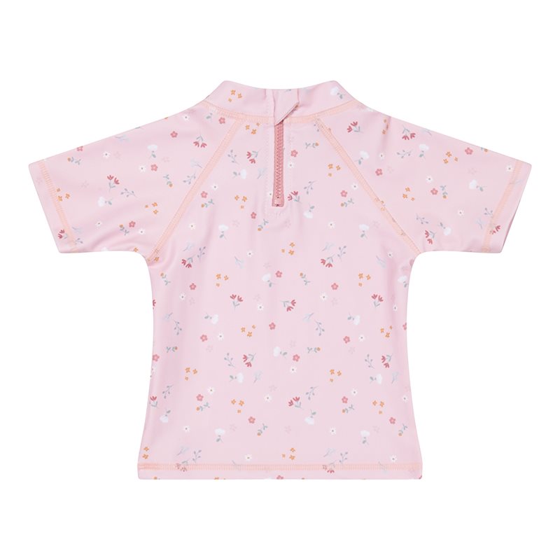 Little Dutch - Swim T Shirt Short Sleeves Little Pink Flowers UPF 50+ - Swanky Boutique
