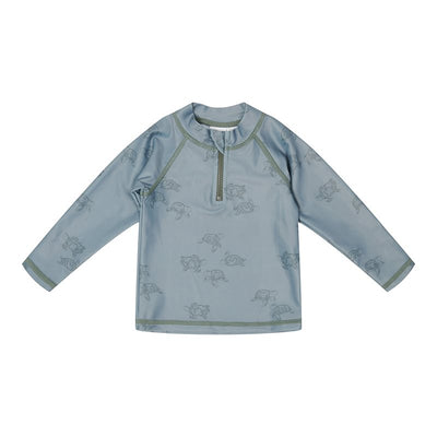 Little Dutch - Swim T Shirt Long Sleeves Turtle Island Olive UPF 50+ - Swanky Boutique