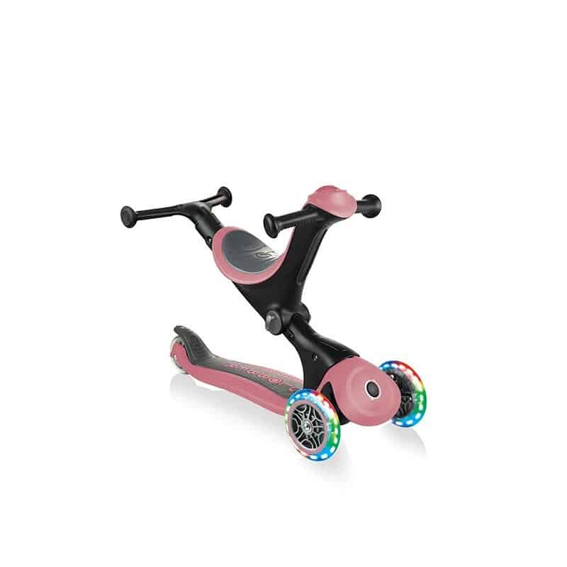 Globber - Scooter GO.UP Deluxe LED Lights Deep Pastel Pink - Swanky Boutique