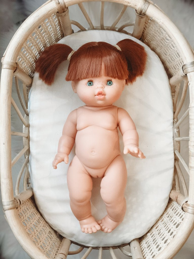 Doll, Minikane Girl with Green Sleepy Eyes 34cm - Gabrielle