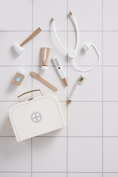 Kids Concept - Doctors Bag 8 Pieces White - Swanky Boutique