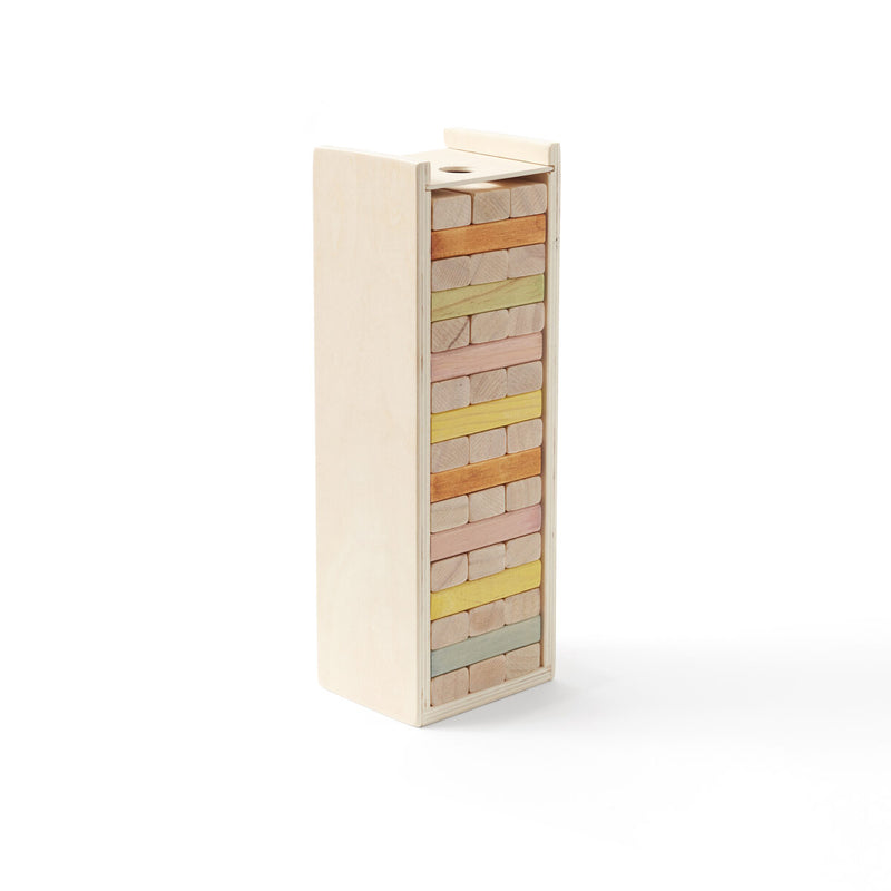 Kids Concept - Game Tower Blocks 51 Pieces Natural Colours - Swanky Boutique