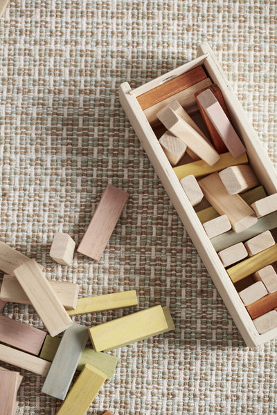 Game, Tower Blocks 51 Pieces - Natural Colours