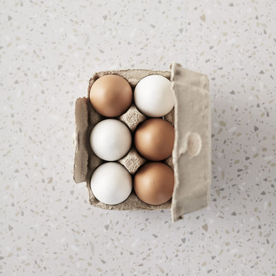 Play Food, Wooden Eggs in a Carton