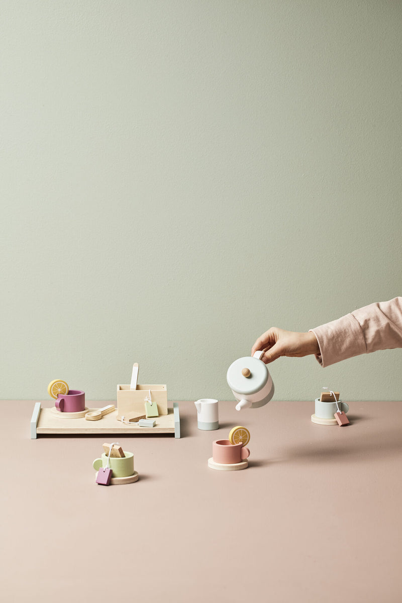 Kids Concept - Tea Set Wooden 21 Pieces - Swanky Boutique