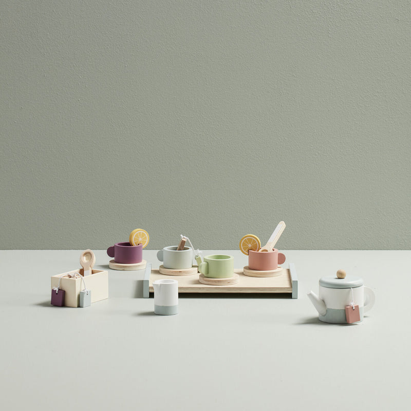 Kids Concept - Tea Set Wooden 21 Pieces - Swanky Boutique