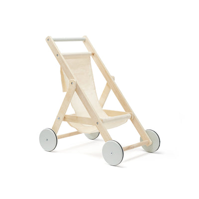 Kids Concept - Dolls Stroller White Natural - Swanky Boutique