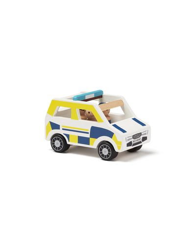 Kids Concept - Police Car Including 2 Police Figures Wooden - Swanky Boutique