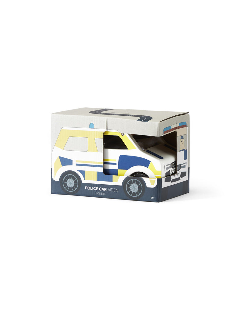 Kids Concept - Police Car Including 2 Police Figures Wooden - Swanky Boutique