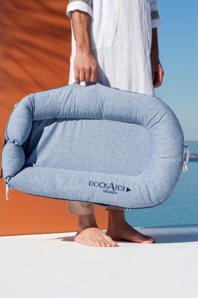 DockATot Deluxe+ Dock - True Blue Chambray