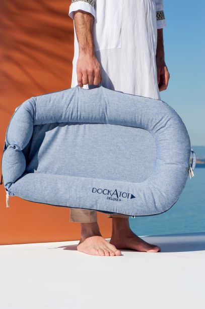 DockATot Deluxe+ Dock - True Blue Chambray