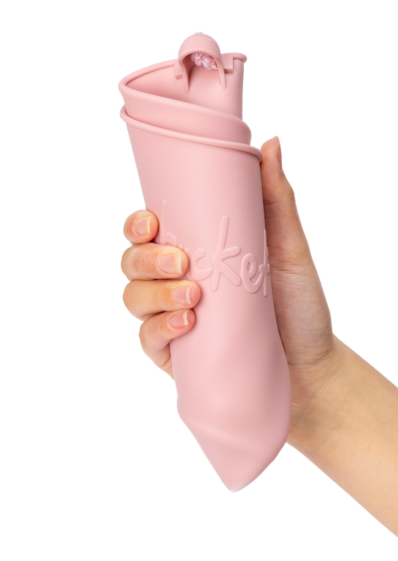 scrunch - Beach Bucket, Foldable - Dusty Rose - swanky boutique malta