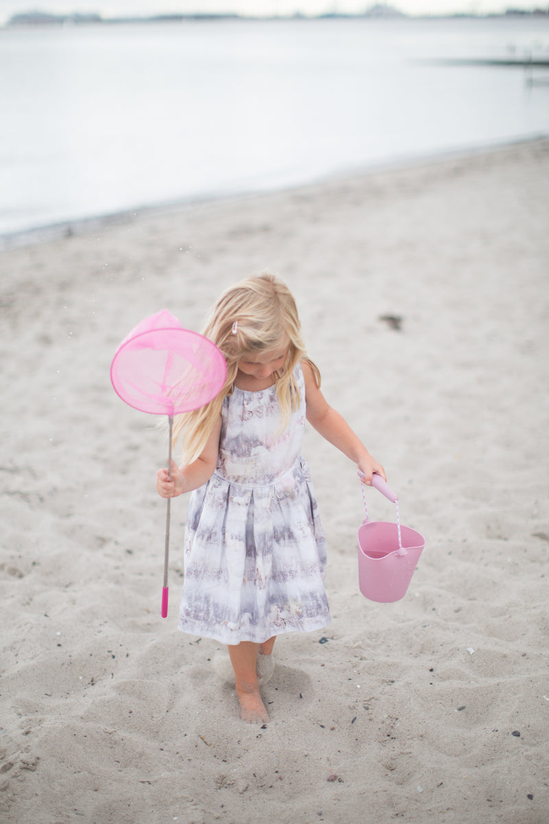 scrunch - Beach Bucket, Foldable - Dusty Rose - swanky boutique malta