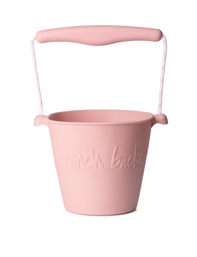 scrunch - Beach Bucket, Foldable - Dusty Rose - swanky boutique malta
