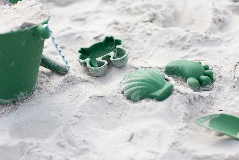 scrunch - Beach Sand Moulds (set of 4) - Dark Green - swanky boutique malta