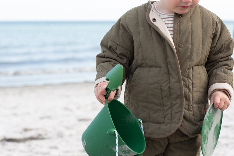 scrunch - Beach Bucket, Foldable - Dark Green - swanky boutique malta