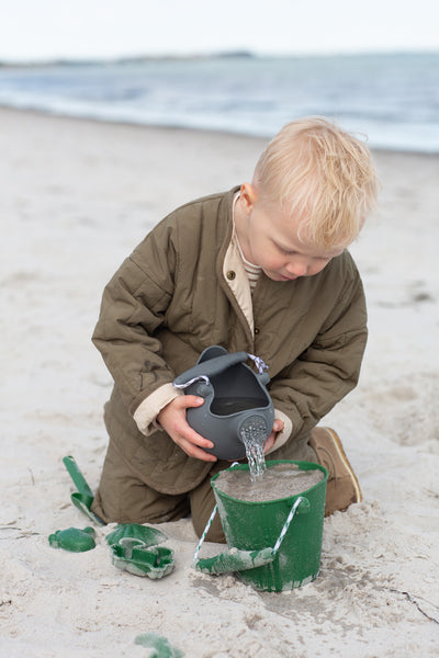 Beach Bucket, Foldable - Dark Green