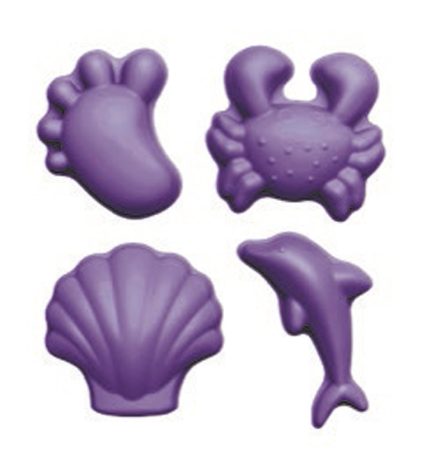 scrunch - Beach Sand Moulds (set of 4) - Dark Purple - swanky boutique malta