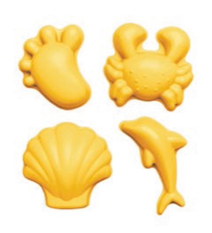 Sand Moulds 4-Pack - Pastel Yellow