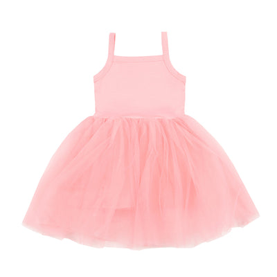 Bob & Blossom - Tutu Dress Cotton Peony Pink - Swanky Boutique