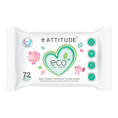 Attitude - Baby Wipes Biodegradable 72 Pack - Swanky Boutique