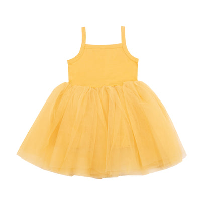 Bob & Blossom - Tutu Dress Cotton Mustard Yellow - Swanky Boutique
