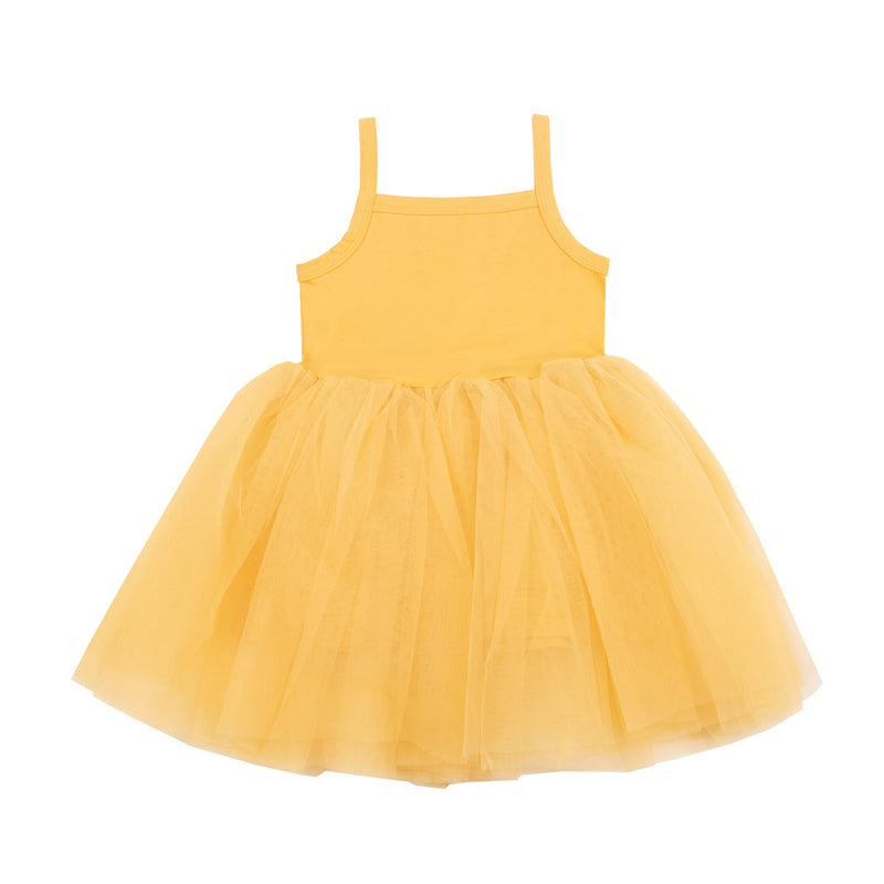 Tutu Dress, Cotton - Mustard Yellow