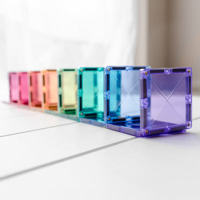 Connetix - Magnetic Tiles Pastel Rainbow Mega Pack 202 Pieces - Swanky Boutique