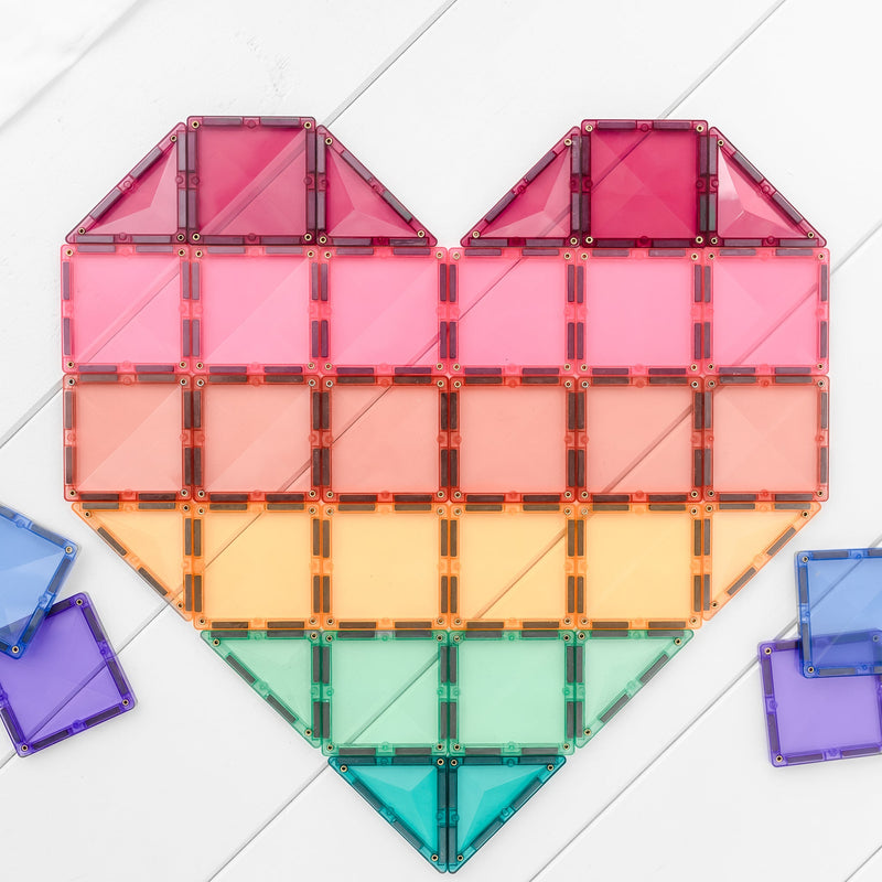 Connetix - Magnetic Tiles Pastel Rainbow Mega Pack 202 Pieces - Swanky Boutique