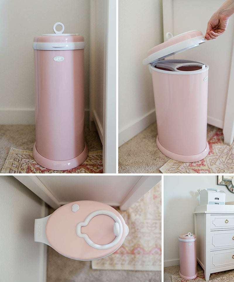 Diaper Bin, Odor Control Steel - Blush Pink