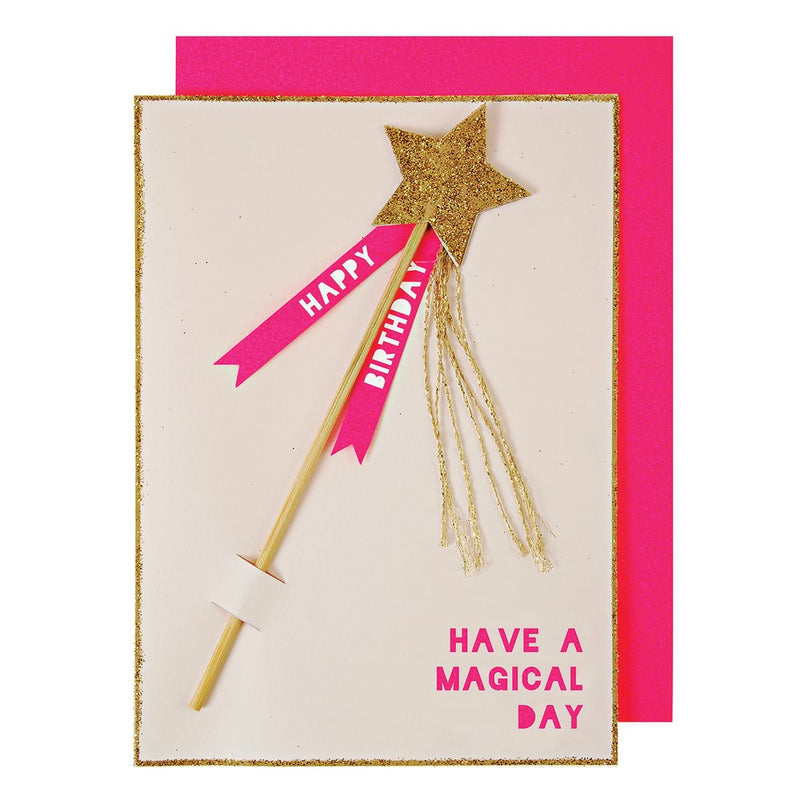 Card - Birthday, Detachable wand with tassel