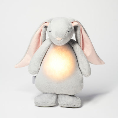 Humming Bunny with Light & Cry Sensor - Grey with Pink Cloud Ears