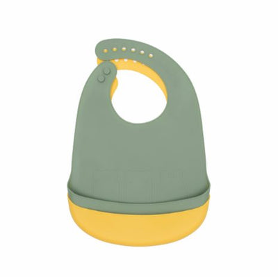 We Might Be Tiny - Bibs 2 Pack Silicone Catchie Yellow and Sage - Swanky Boutique
