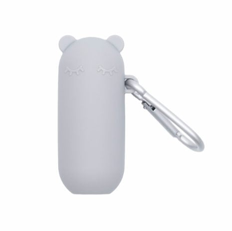 We Might Be Tiny - Straw + Travel Keepie Silicone Bear Grey - Swanky Boutique