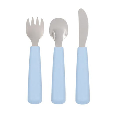 We Might Be Tiny - Cutlery Set of 3 Toddler Feedie Powder Blue - Swanky Boutique