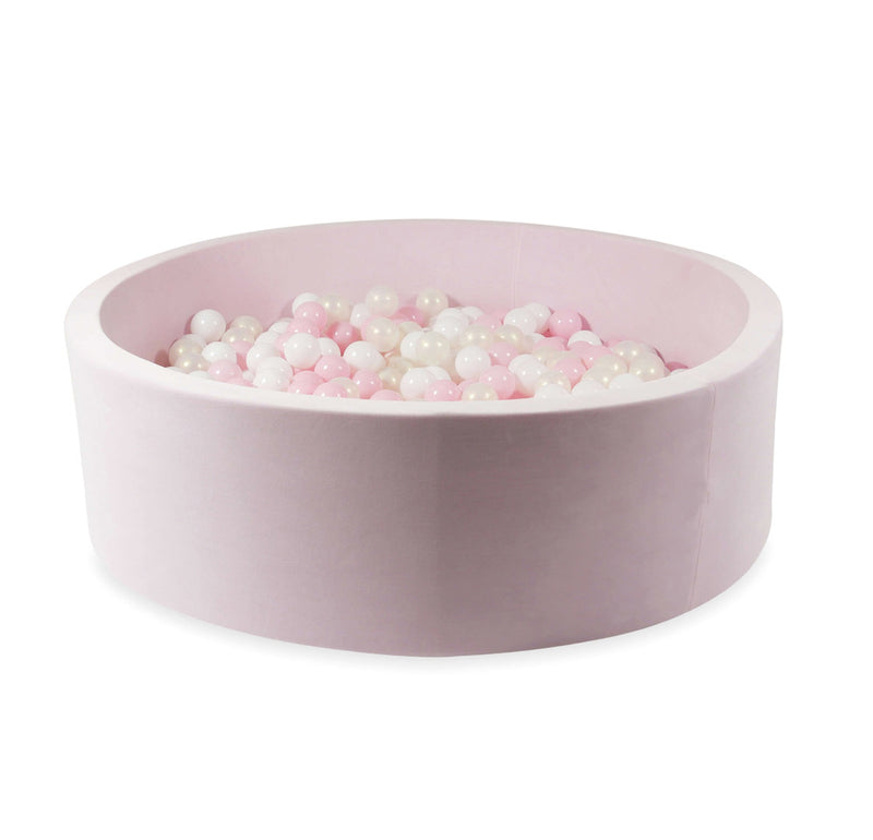 Ball Pit, XXXL 130 X 40cm incl 300 Balls, Velvet - Light Pink