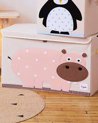 3 Sprouts - Storage Chest Pink Hippo - Swanky Boutique