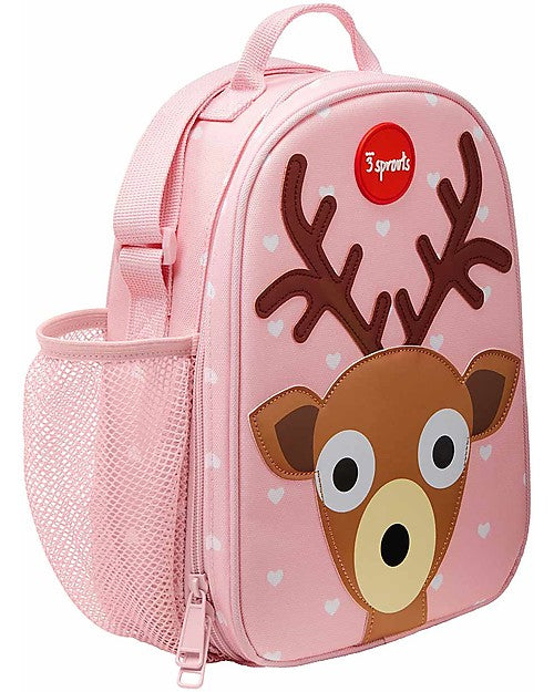 3 Sprouts - Lunch Bag with Shoulder Strap Thermal Pink Fawn - Swanky Boutique