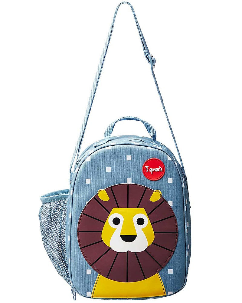 3 Sprouts - Lunch Bag with Shoulder Strap Thermal Blue Lion - Swanky Boutique