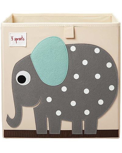 3 Sprouts - Storage Box Grey Elephant - Swanky Boutique