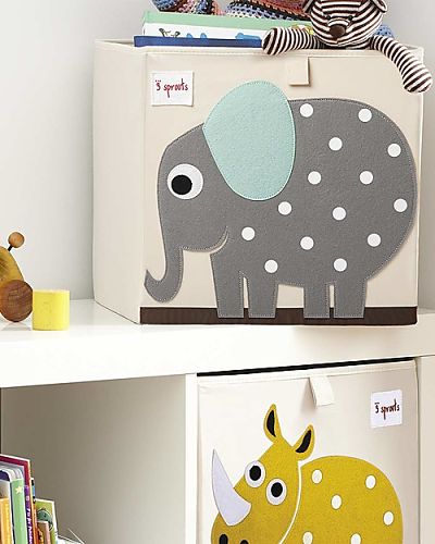 3 Sprouts - Storage Box Grey Elephant - Swanky Boutique